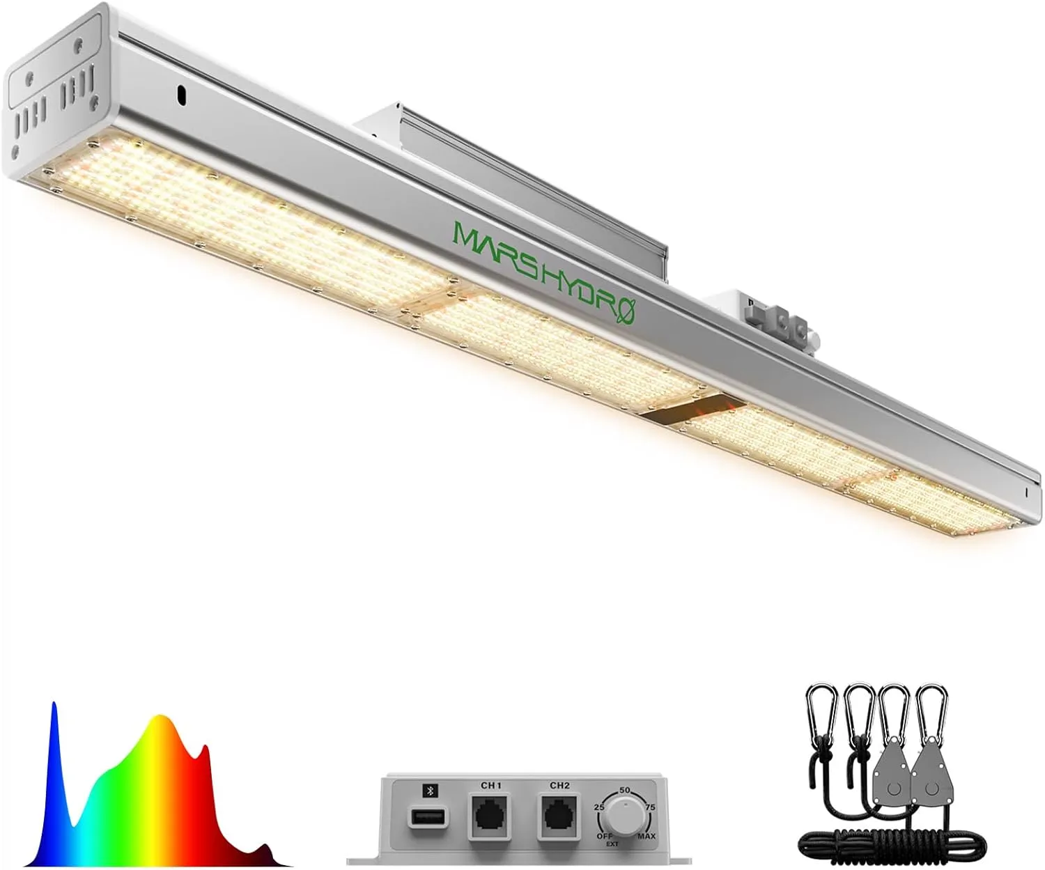 MARS HYDRO SP3000 2x4 Grow Lights for Indoor Plants,Greenhouse Lights,Full Spectrum,Dimmable,Remote WiFi App Control,Daisy Chain Light for Greenhouse Farming Seedling Veg and Bloom for 4x2 Grow Tent