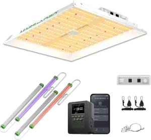 MARS HYDRO TS1000 150W LED Grow Light for Indoor Plants, with ADLITE UV30 & IR15 Professional Supplemental LED Grow Light Bars and ITime 2-in-1 Smart Timer Outlet