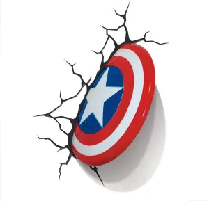 Marvel Avengers Captain America 3D Deco Light Red, White, Blue
