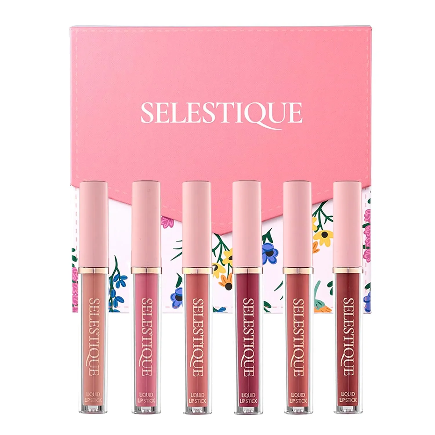Matte Liquid Lipstick For Women, Set of 6 Colors from Nude to Dark Red, Waterproof Matte Lipstick Long Lasting, Non-Sticky and Fade-Resistant Formula – Lip Makeup Kit for Long Lasting Style, 6 pcs