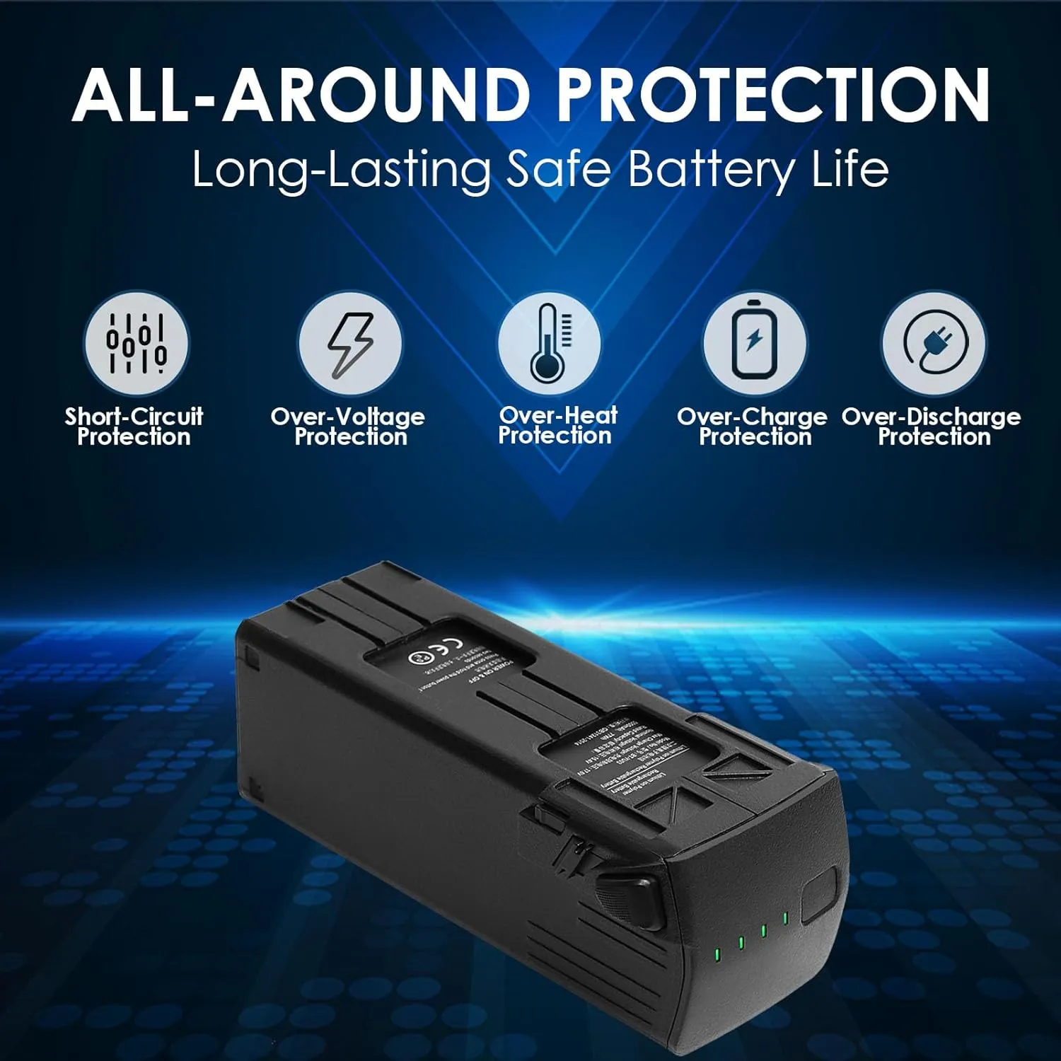 Mavic 3 Battery 2 Pack, 5000mAh 15.4V Intelligent Flight Battery for DJI Mavic 3/3 Pro/3 Classic/3 Pro Cine/3 Cine/ 3 Enterprise