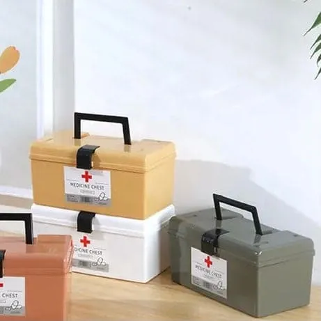 Medicine Cabinet Organizer, Household Large Capacity Medic Box, Portable First Aid Kit Emergency Box, Family Nursing Medicine Box, Dormitory Baby Medicine Storage Box