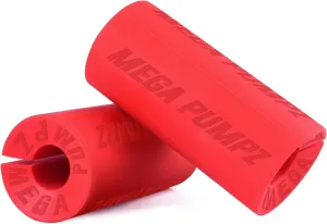 Mega Pumpz - Thick Dumbbell Grips (Set of 2) - Barbell Fat Grip Weight Lifting Gym Workout Equipment - Non Slip Rubber Lifting Grips for Bigger Biceps - Ergonomic Training Bodybuilding Thick Bar Grip Set