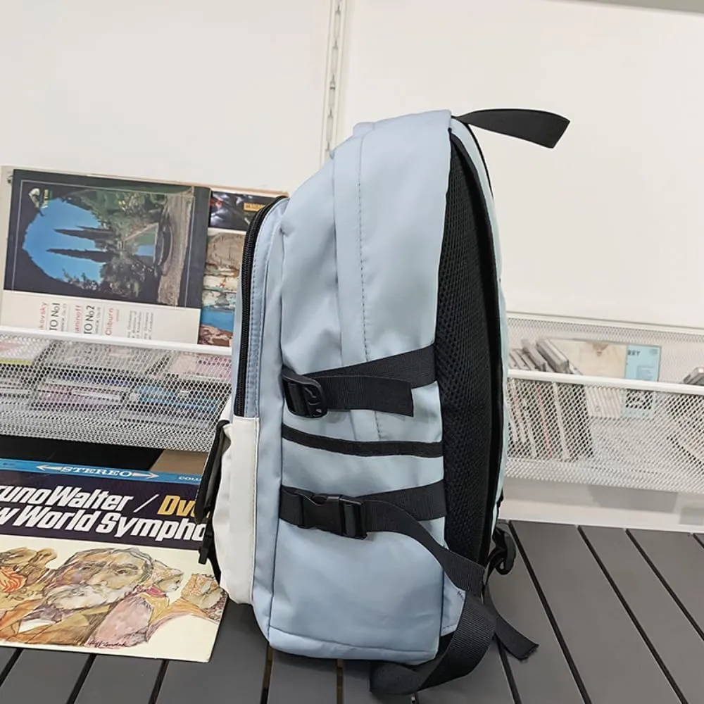Men's and Women's Fashion Casual Large-capacity Backpack Ultra-light Wear-resistant Backpack Waterproof Travel Bag (Black,Large)