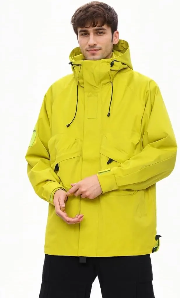 Men's And Women's Outdoor Sports Waterproof Hooded Raincoat Windproof Jacket