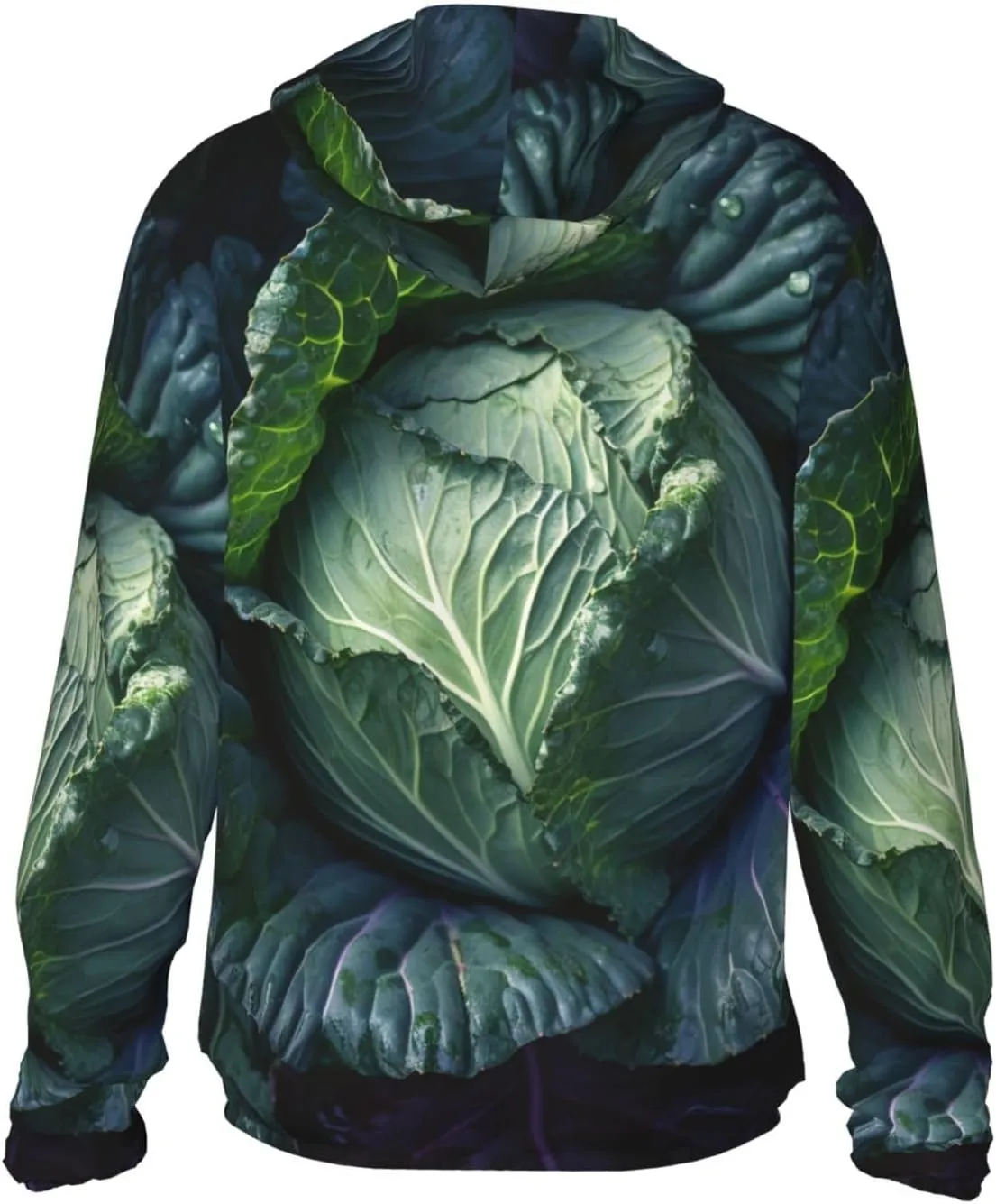 Men's UPF 50  Sun Protection Hoodie Bright Cabbage Long Sleeve Sun Shirts Full Zip Light Fishing Jacket