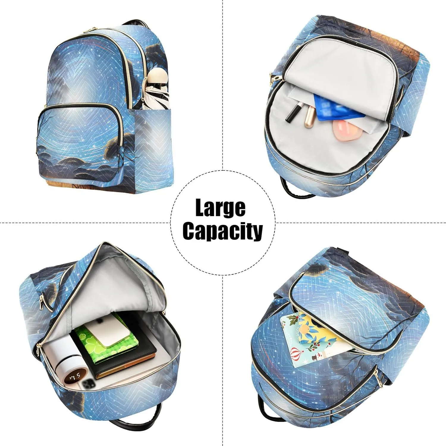 Meteor Firefly Fashion Travel Backpack for Women Multi Pockets Lightweight Purse for Women-S