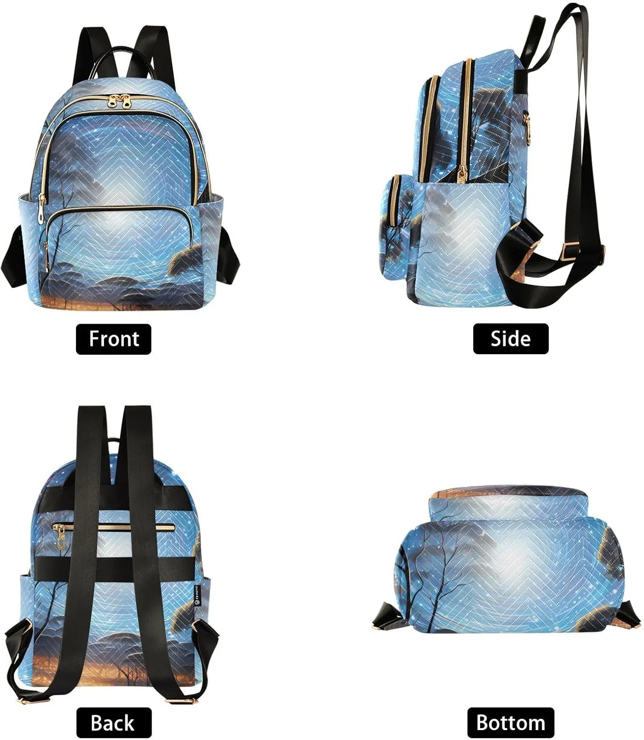 Meteor Firefly Fashion Travel Backpack for Women Multi Pockets Lightweight Purse for Women-S