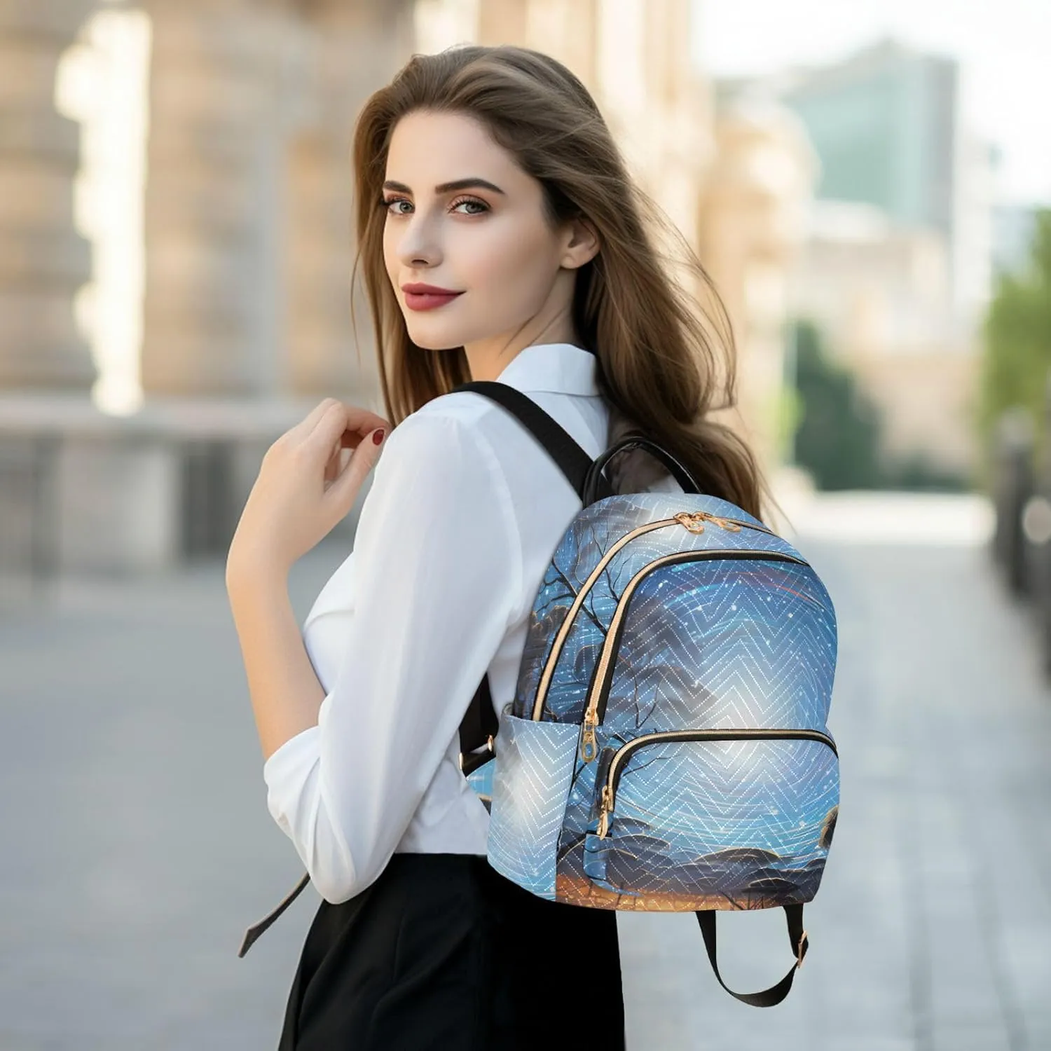 Meteor Firefly Fashion Travel Backpack for Women Multi Pockets Lightweight Purse for Women-S