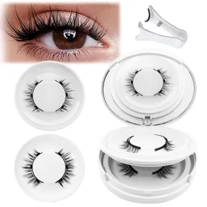 Meylora Magnetic Lashes,Meylora Magnetic Eyelashes with Applicator Reusable Magnet Eyelashes without Eyeliner Natural Look No Glue or Liner Needed(Natural Iris)