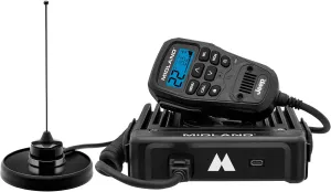 Midland - MXT575J - Jeep 50 Watt GMRS MicroMobile Two-Way Radio - Farms Ranches Overlanding Trails Off-Roaders - 8 Repeater Channels - Compact Design External Magnetic Mount 2.1dB Unity Gain Antenna