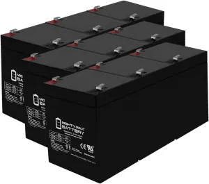 Mighty Max Battery 12V 5AH SLA Battery Replaces Notifier 4885 Emergency Light - 9 Pack
