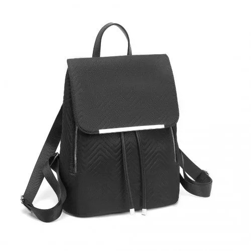 Miss Lulu Lightweight And Elegant Daily Backpack - Black