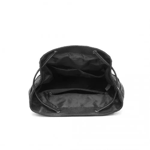 Miss Lulu Lightweight And Elegant Daily Backpack - Black