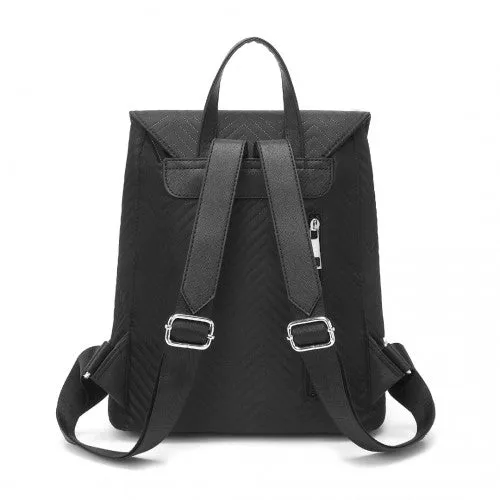 Miss Lulu Lightweight And Elegant Daily Backpack - Black