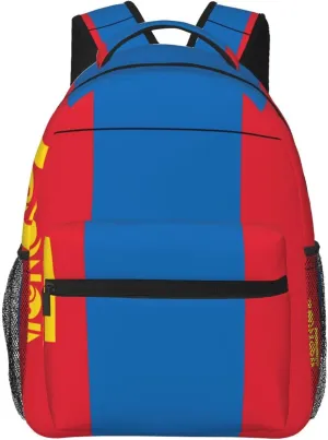 Mongolian flag Backpack, suitable for light travel, daily multi-purpose bag, suitable for commuting, cycling, work