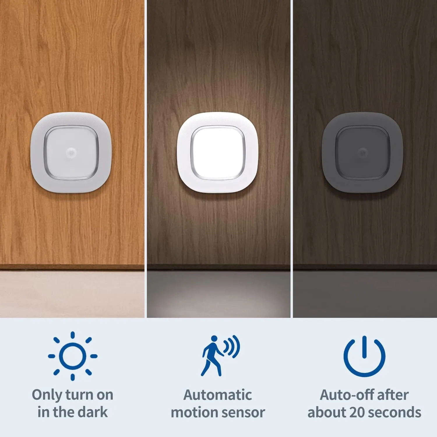 Motion Sensor Ceiling Light Battery Operated, Wireless Motion Activated LED Light 300LM White Indoor Lights for Closet Cordless Stair Hallway Bedroom Pantry Shed Shower Light