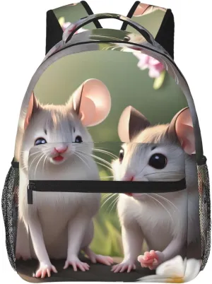 Mouse in Love Backpack, suitable for light travel, daily multi-purpose bag, suitable for commuting, cycling, work