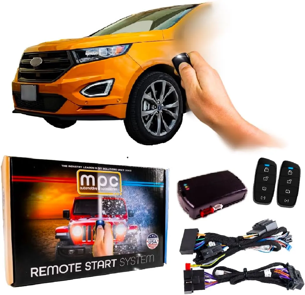 MPC 2-Way Remote Start Compatible with Ford Escape 2013-2016 || 100% Plug & Play || NO Wire Splicing! || Includes 2-Way 4-Button Remotes || 3000ft Range || USA Tech Support