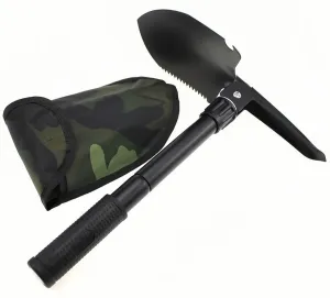 Multifunction Camping Shovel - Survival Folding Shovel for Military Tactical Use, Hiking, and Gardening