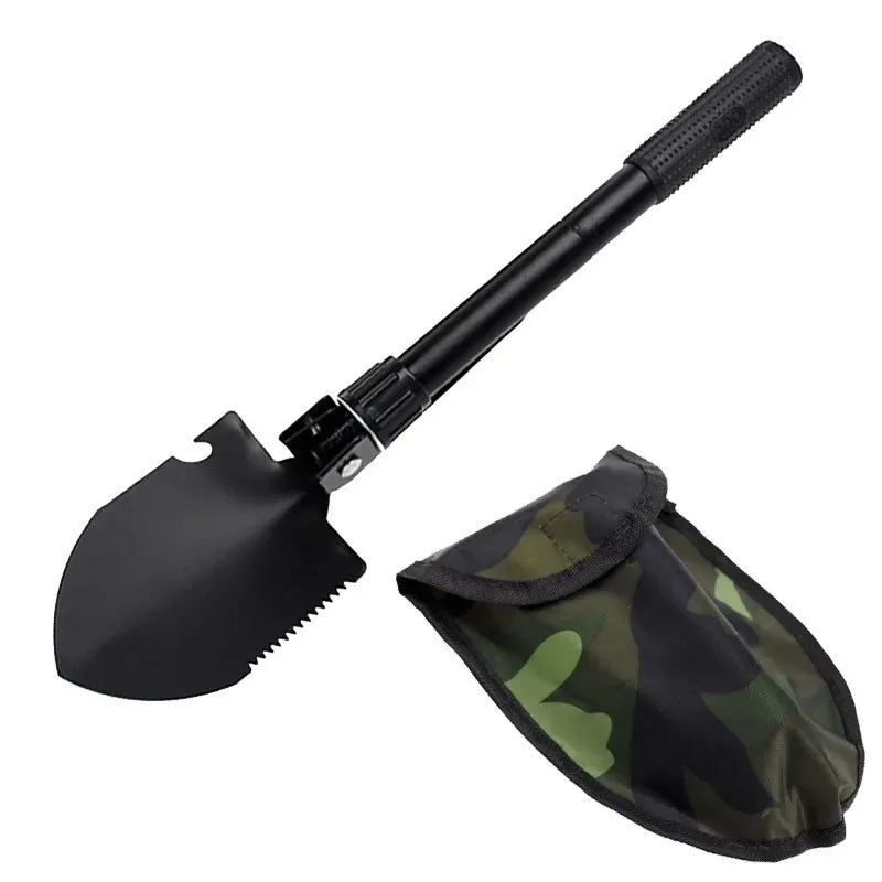 Multifunction Camping Shovel Survival Folding Shovels Military Tactical Shovel Hiking Outdoor Garden Hoe Digging Tool Kit