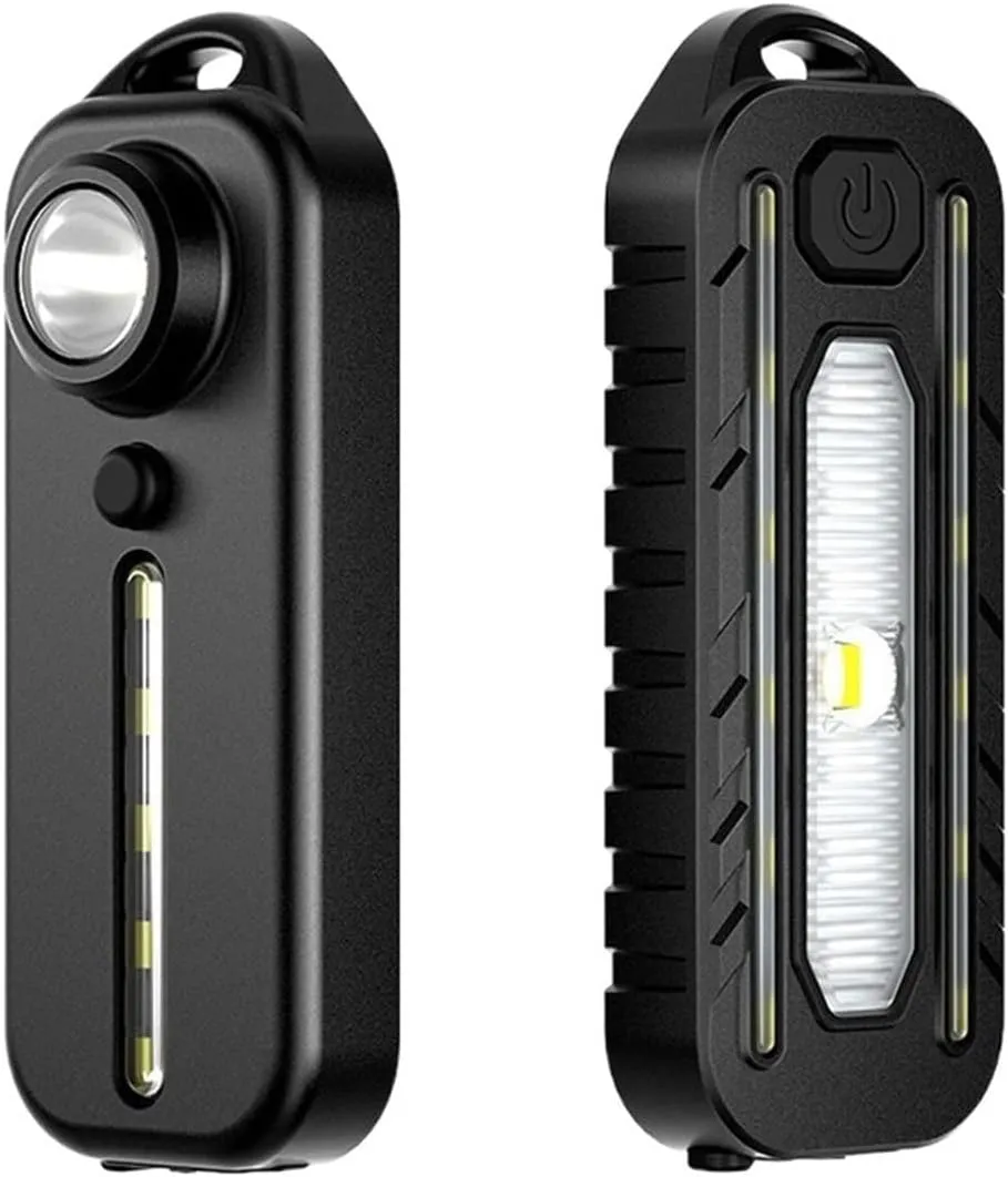 Multifunction Red&Blue LED Police Warning Light Powerful Mini Flashlight Rechargeable Flashlights Shoulder Clip Light הגנה עצמית
