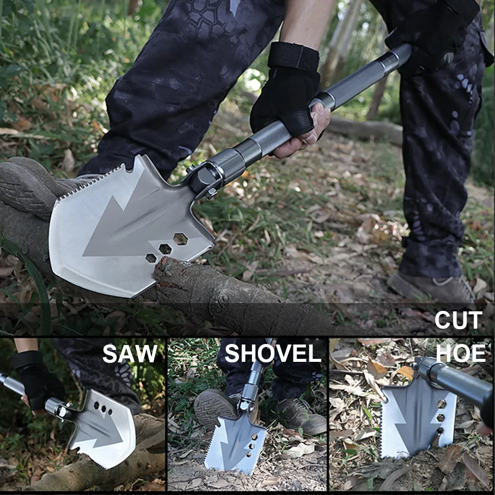 Multifunction Tactical Shovel Folding Camping Survival Emergency Tools Military