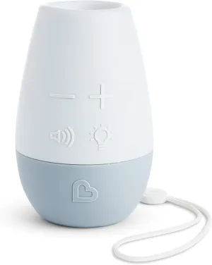 Munchkin Shhh… Baby Sleep Soother White Noise Sound Machine and Night Light, Portable for Travel, Blue