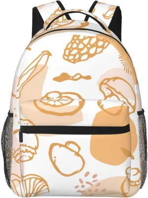 Mushroom Spores, Shapes, And Edible Mushrooms Backpack Laptop Backpack Sports Travel Shoulder bag Light casual backpack