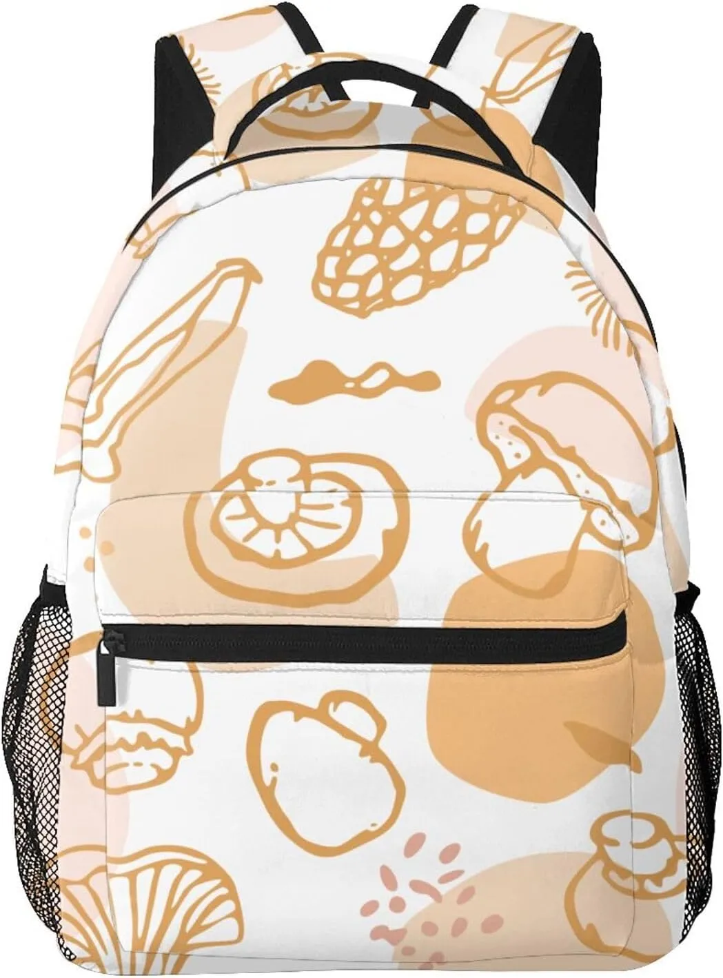 Mushroom Spores, Shapes, And Edible Mushrooms Backpack Laptop Backpack Sports Travel Shoulder bag Light casual backpack