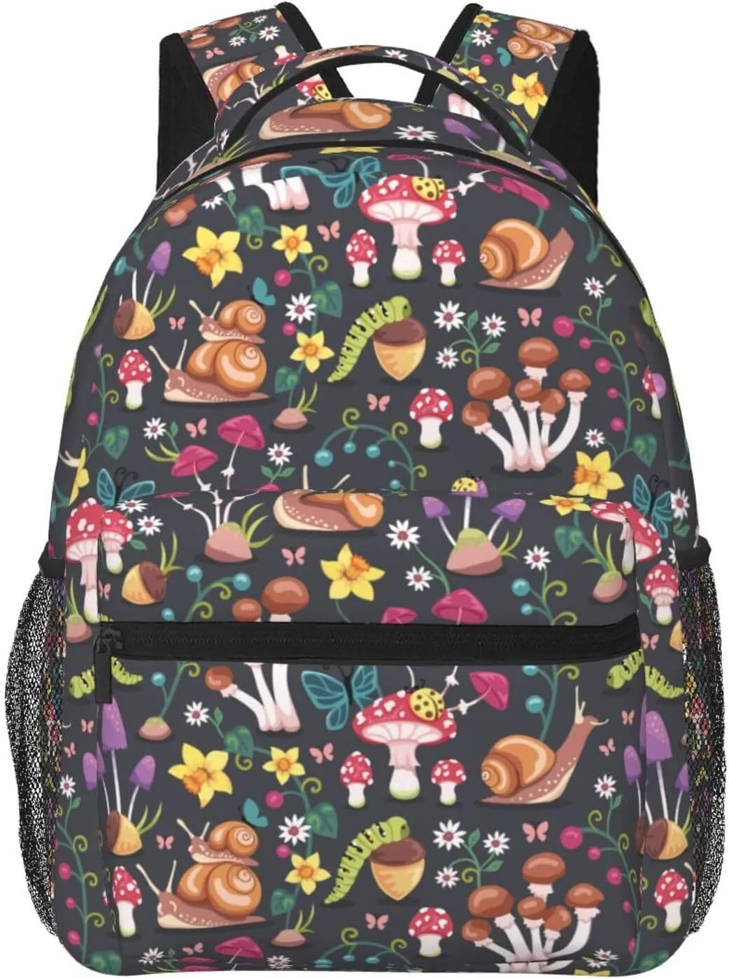 Mushrooms Snails Butterflies Ladybugs Backpack Laptop Backpack Sports Travel Shoulder bag Light casual backpack