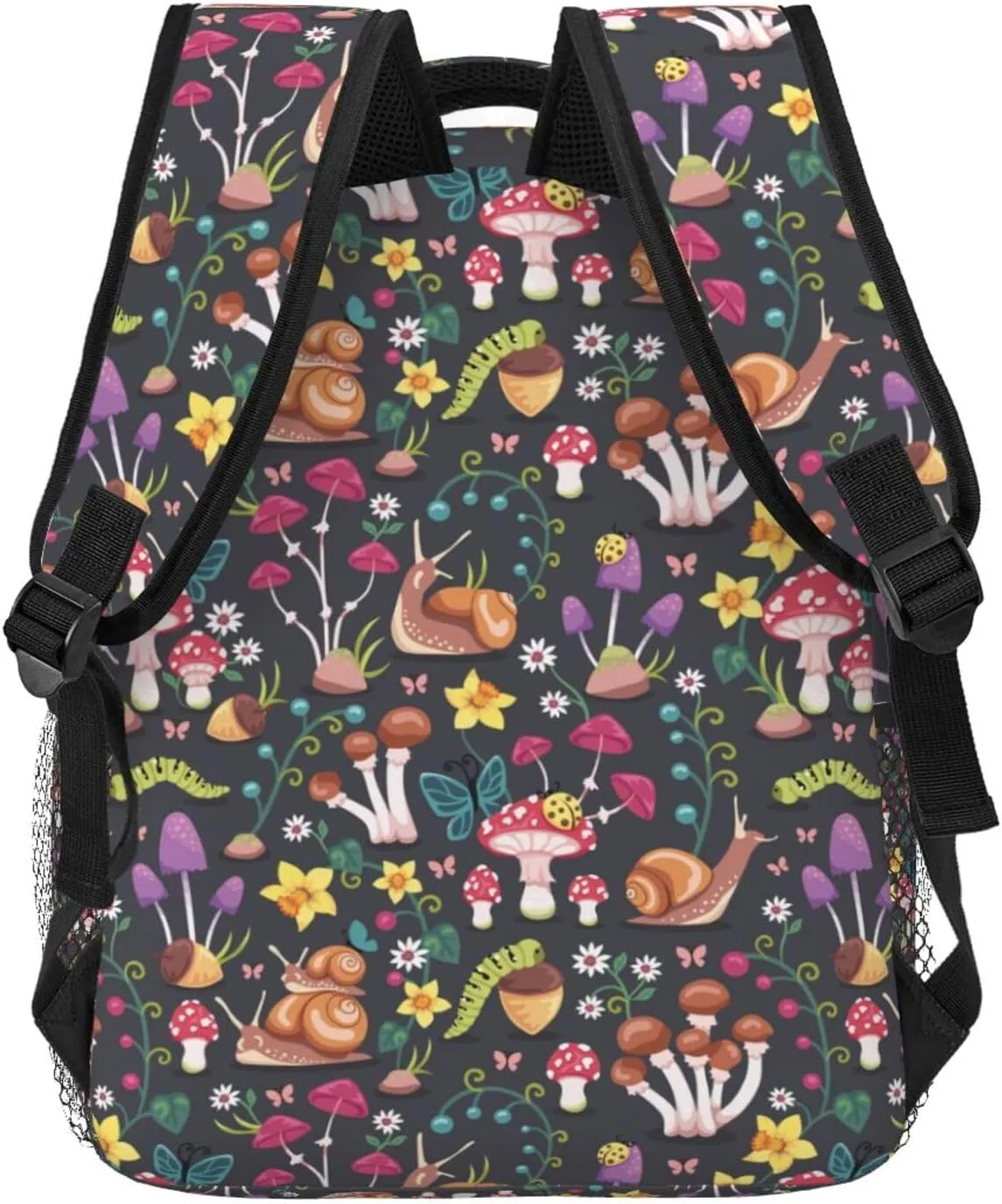 Mushrooms Snails Butterflies Ladybugs Backpack Laptop Backpack Sports Travel Shoulder bag Light casual backpack