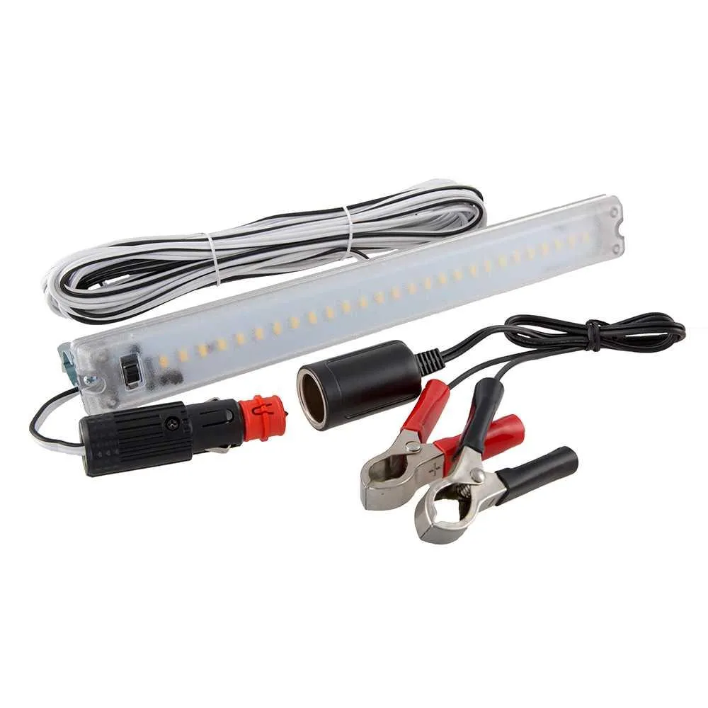 National Luna 27 Led Clip on Light with Cigarette Socket and Battery Clamp