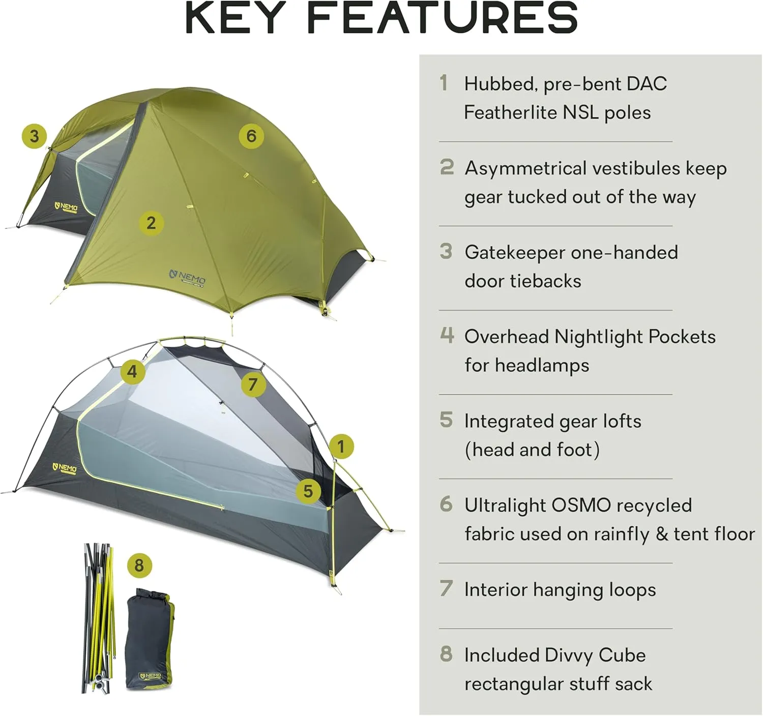 NEMO Equipment Dragonfly OSMO Ultralight Backpacking Tent