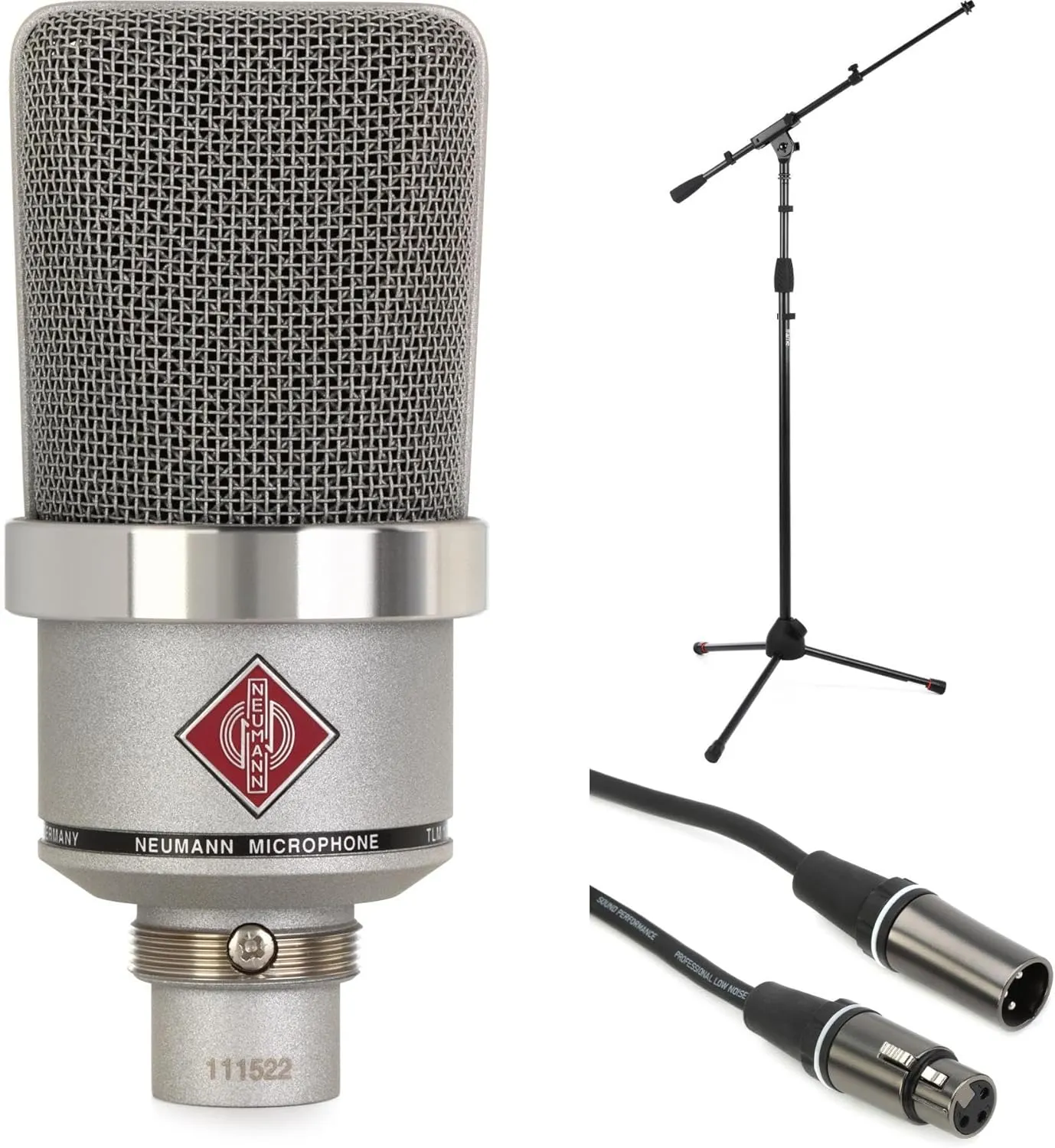 Neumann TLM 102 Package - Nickel Microphone with XLR Connector