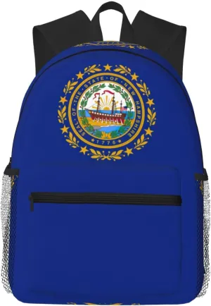 New Hampshire state flag Lightweight and Comfortable Casual Backpack MultiPurpose Day Bag, Travel Laptop Backpack