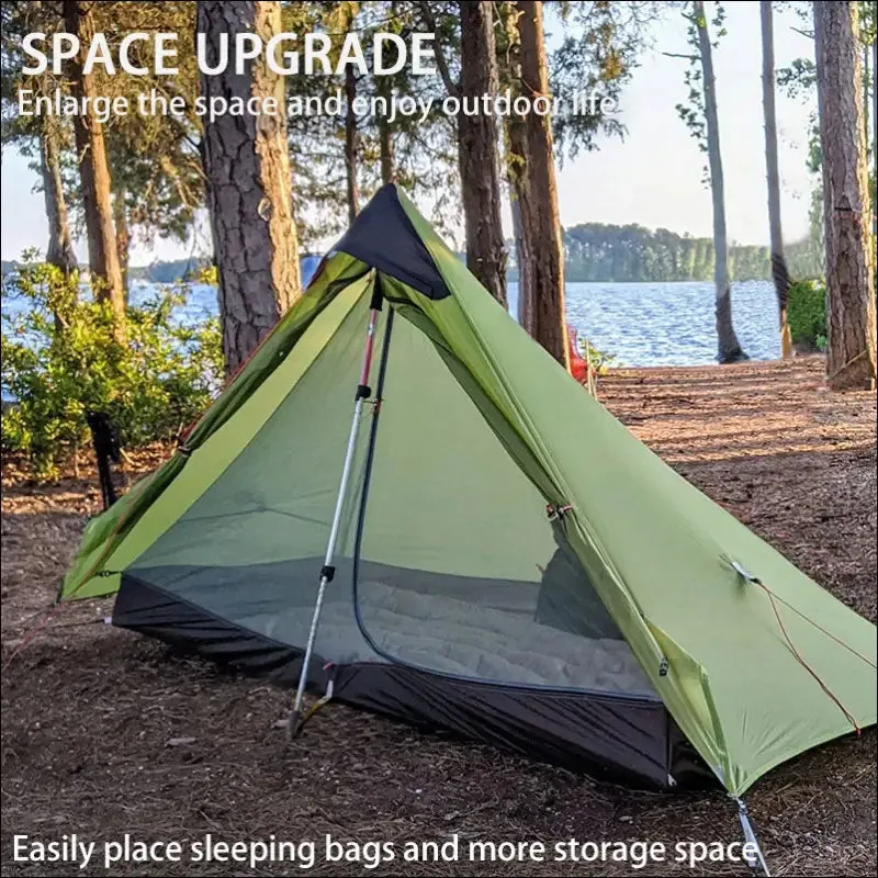 New version 230cm 3f ul gear lanshan 1 ultralight camping 3/4 season 15d silnylon rodless tent