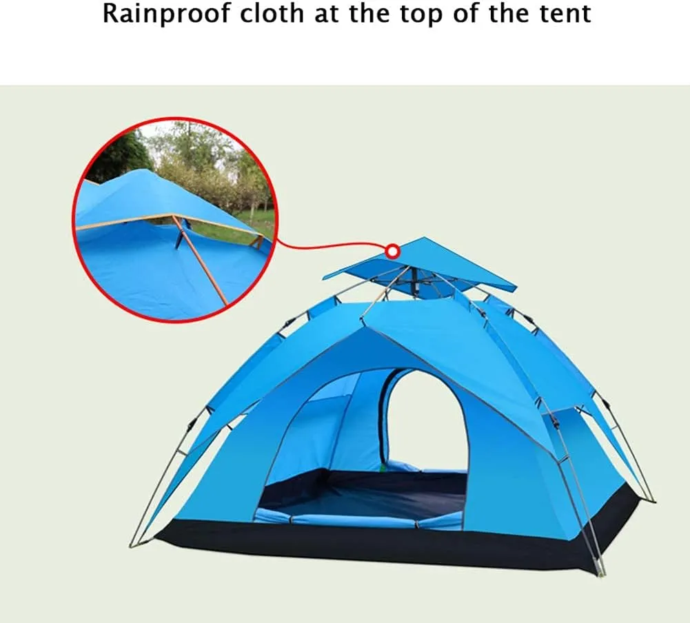 NIEH Tent Portable Multifunction Folding Automatic Waterproof Sunscreen Windproof Outdoor Family Camping Tents 3-4 Person
