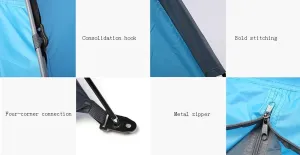 NIEH Tent Windproof Waterproof Camping Tent 1-3 People Camping Tent Outdoor Shade Canopy Waterproof Tarp Sun Shelter Compatible with Mountaineering Hiking Picnic Outdoor Camping Supplies Easy