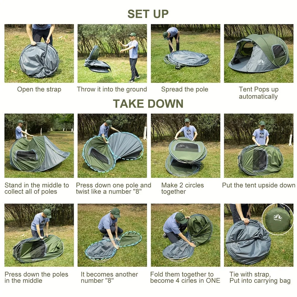 Night Cat Instant PopUp Tent Camping Made Easy