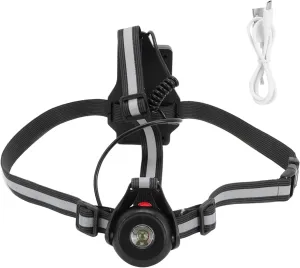 Night Running Light with Triangular Fixed Structure, Chest Back LED Warning Light with 3 Lighting Modes, USB Rechargeable, IP44 Design for Run Jogging Exercise