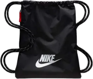 NIKE Heritage Gym Sack - 2.0, Black/Black/White, Misc