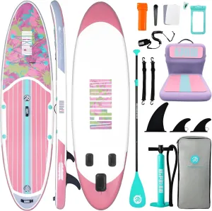 Niphean Inflatable Stand Up Paddle Board with StabilTrac Fin Design and Durable SUP Accessories, Inflatable Kayak Seat with Back Support, Sturdy Paddle Board Seat