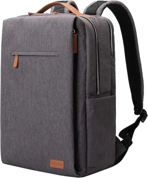 NOBLEMAN Backpack For Women Men, Business Backpacks, Water-resistent college Backpack, 15.6 Inch Laptop Backpack with USB charging port for traveling(Grey)