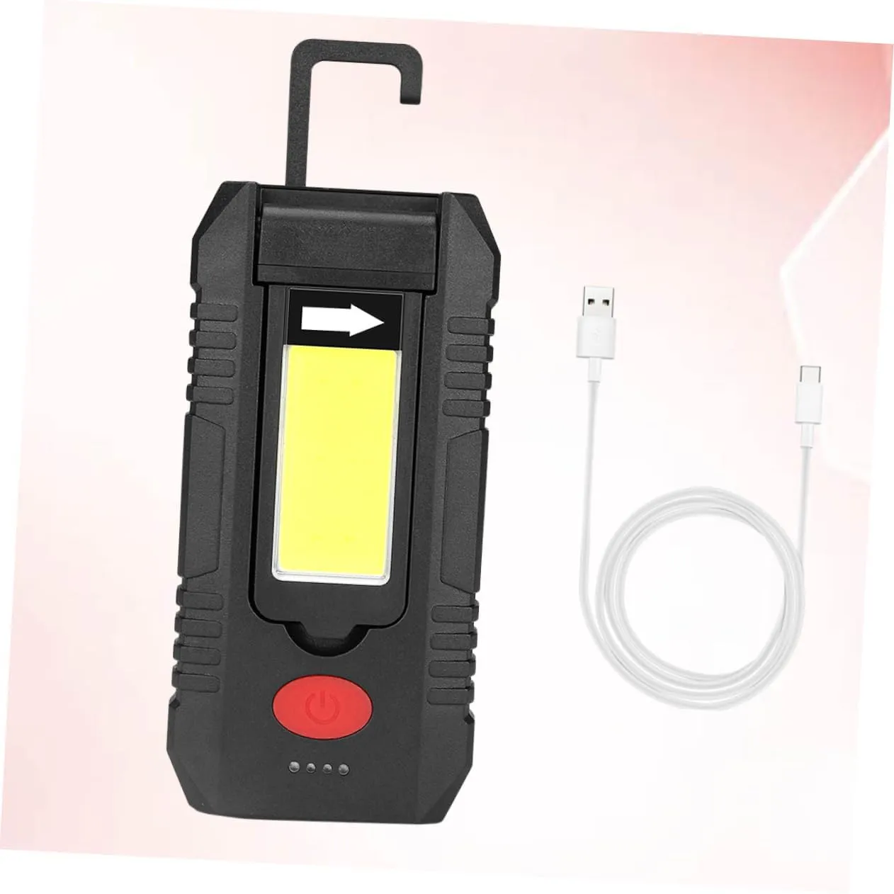 NUOBESTY USB Rechargeable Magnetic Portable Cob Camping with Battery Indicator Versatile LED Flashlight for Emergency Workshop and Outdoor Use