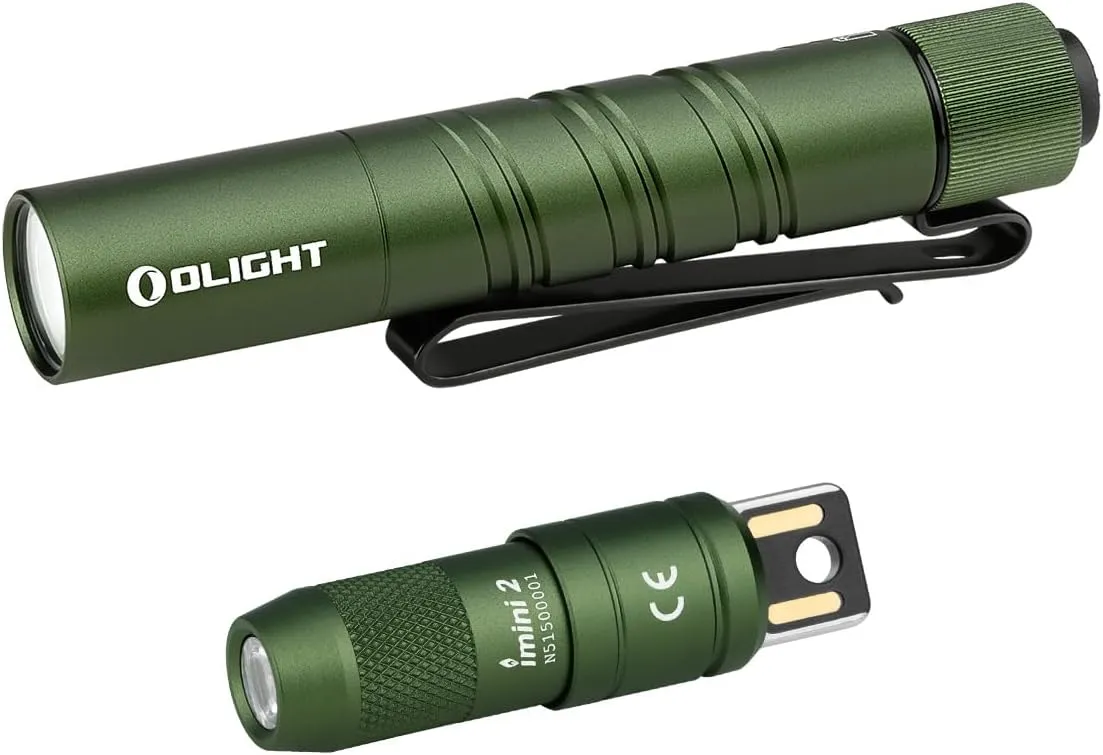OLIGHT I3T 2 EOS Pocket EDC Flashlight Bundle with IMINI 2 EDC Rechargeable Keychain Flash Light