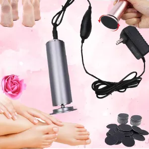 Omi Electric Foot Callus Remover, Omicove Pain-Free Electric Callus Remover with 60pcs Sanding Discs, Professional Adjustable Speed Electric Foot Sander for Dead Dry Crack Calluses (Silver)