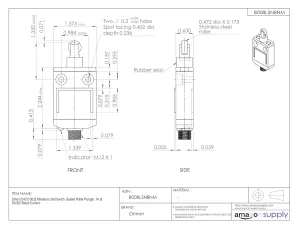 Omron D4CC-3032 Miniature Limit Switch, Sealed Roller Plunger, 1A at 30VDC Rated Current