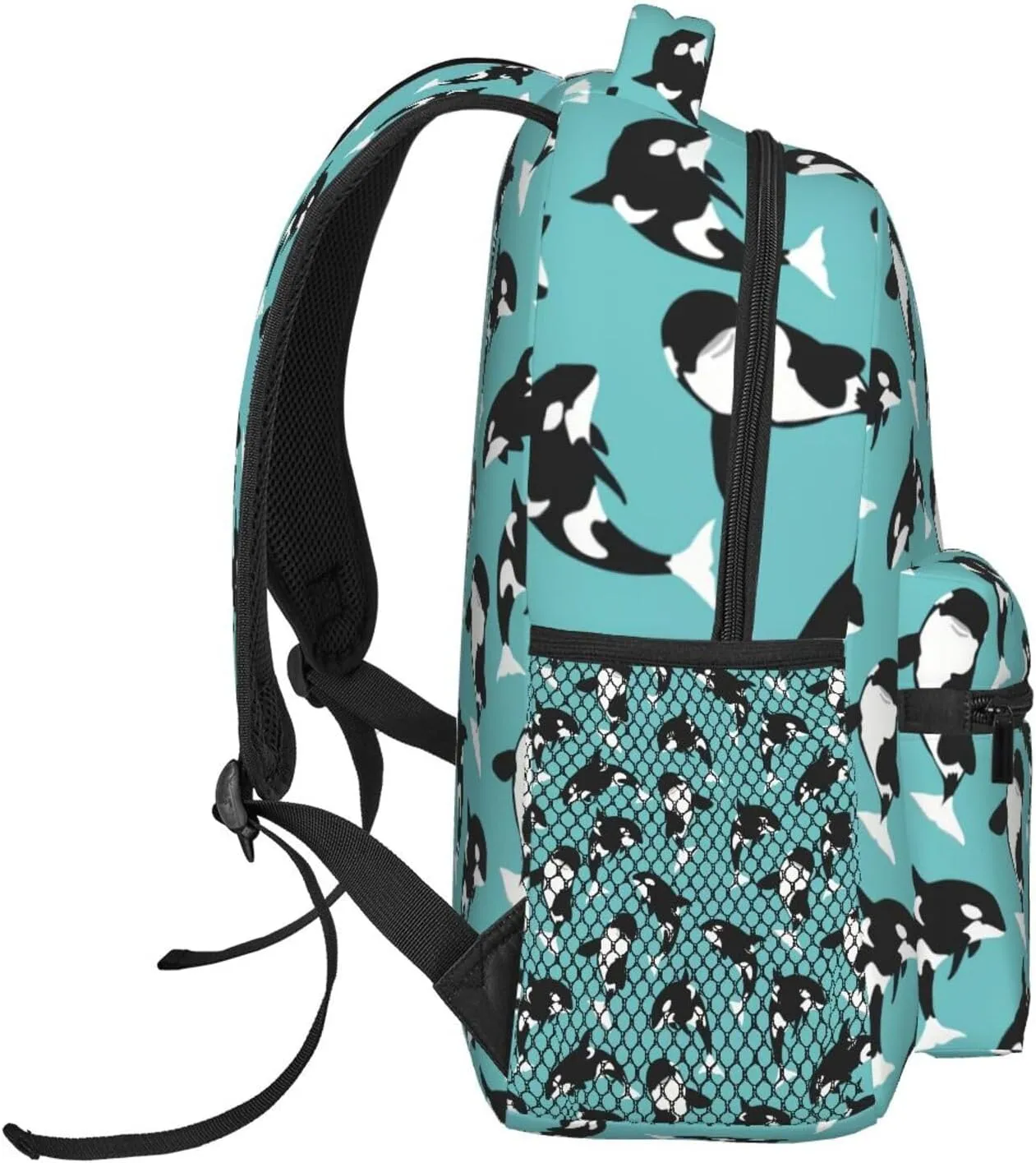 Orca Killer Whale Sea Life Durable Backpack Laptop Backpack Sports Travel Shoulder bag Light casual backpack