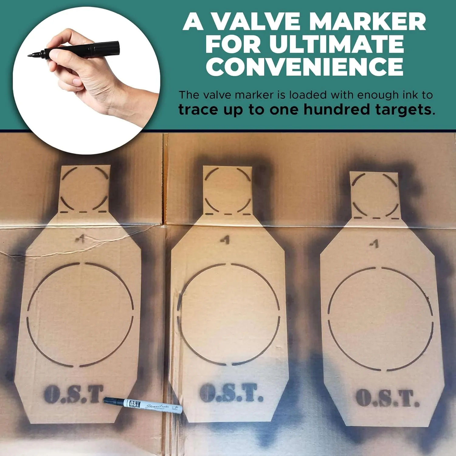 OST Silhouette Stencil Kit | Large Cardboard Silhouette Targets | Range Accessories
